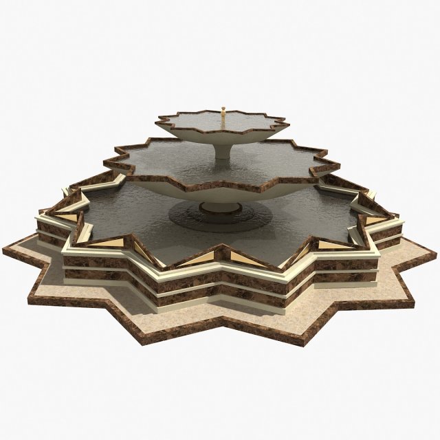 star fountain 3D Модель .c4d .max .obj .3ds .fbx .stl .blend 
