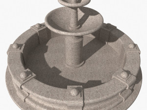granite fountain 3D मॉडल