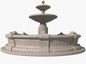 granite fountain 3D मॉडल