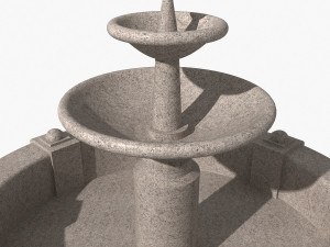 granite fountain 3D मॉडल
