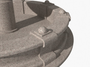 granite fountain 3D मॉडल