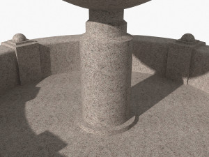 granite fountain 3D मॉडल