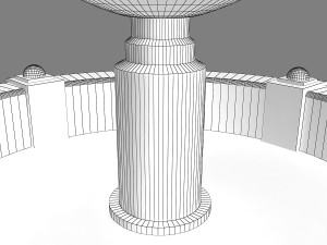 granite fountain 3D मॉडल
