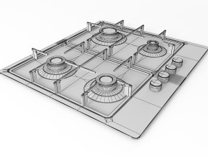 cooktop 03 Modelo 3D