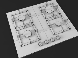 cooktop 06 Modelo 3D