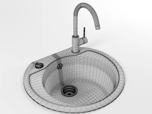 kitchen sink 01 3D Model
