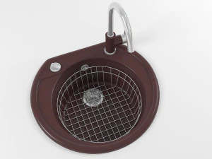 &eacute;vier de cuisine 02 Modèle 3D