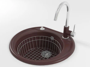 &eacute;vier de cuisine 02 Modèle 3D