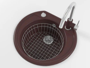 &eacute;vier de cuisine 02 Modèle 3D