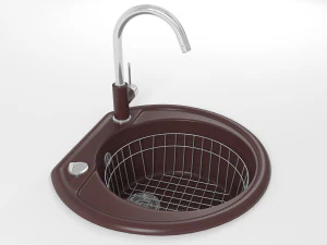 &eacute;vier de cuisine 02 Modèle 3D