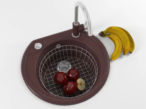 &eacute;vier de cuisine 02 Modèle 3D