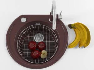 &eacute;vier de cuisine 02 Modèle 3D