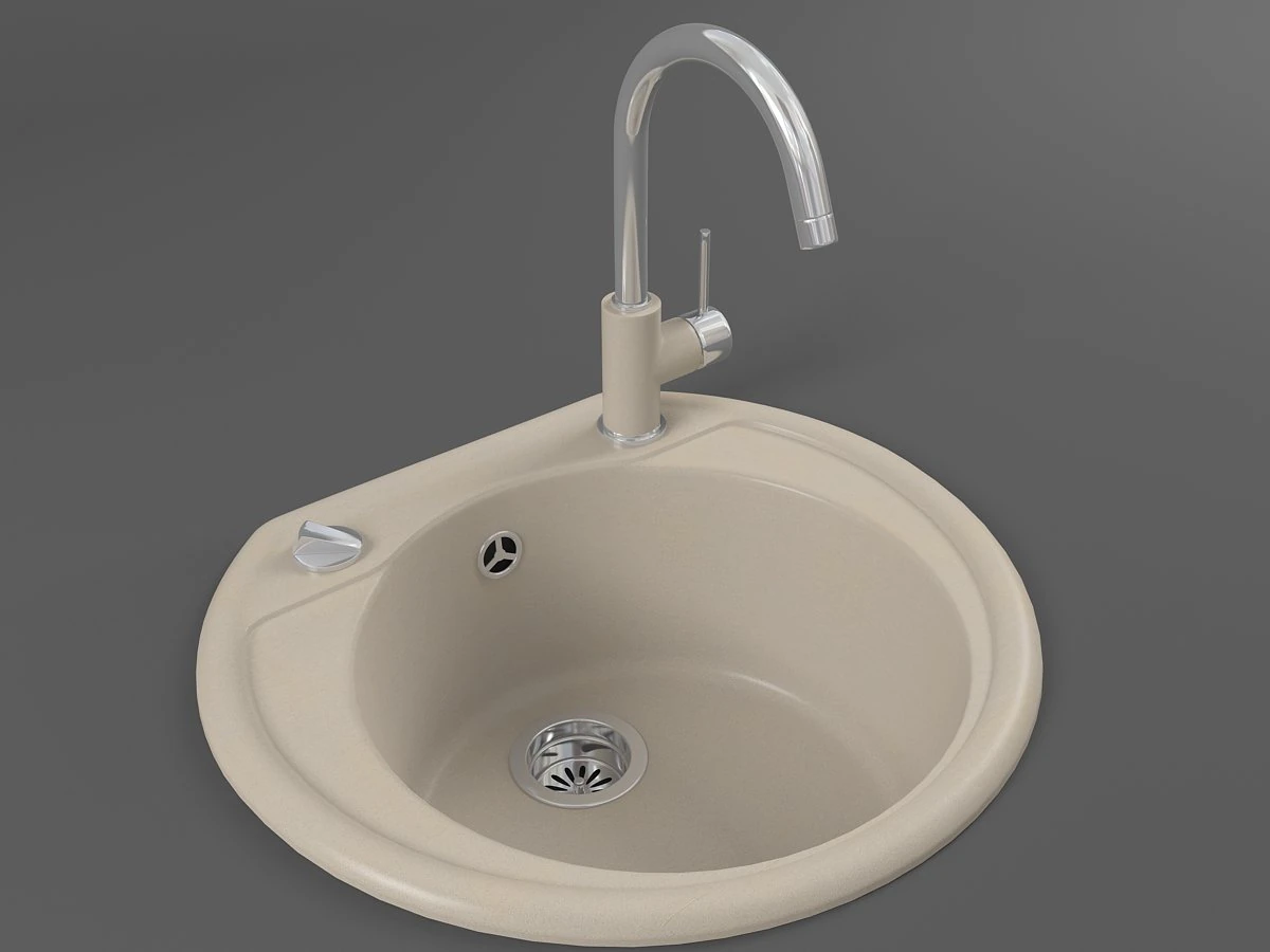 kitchen sink 03 3D Model .c4d .max .obj .3ds .fbx .stl .blend 