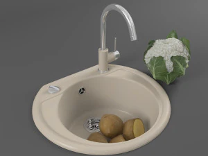kitchen sink 03 3D Model