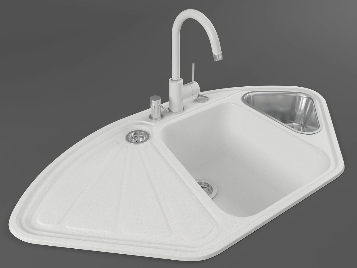 kitchen sink 06 3D Model .c4d .max .obj .3ds .fbx .stl .blend