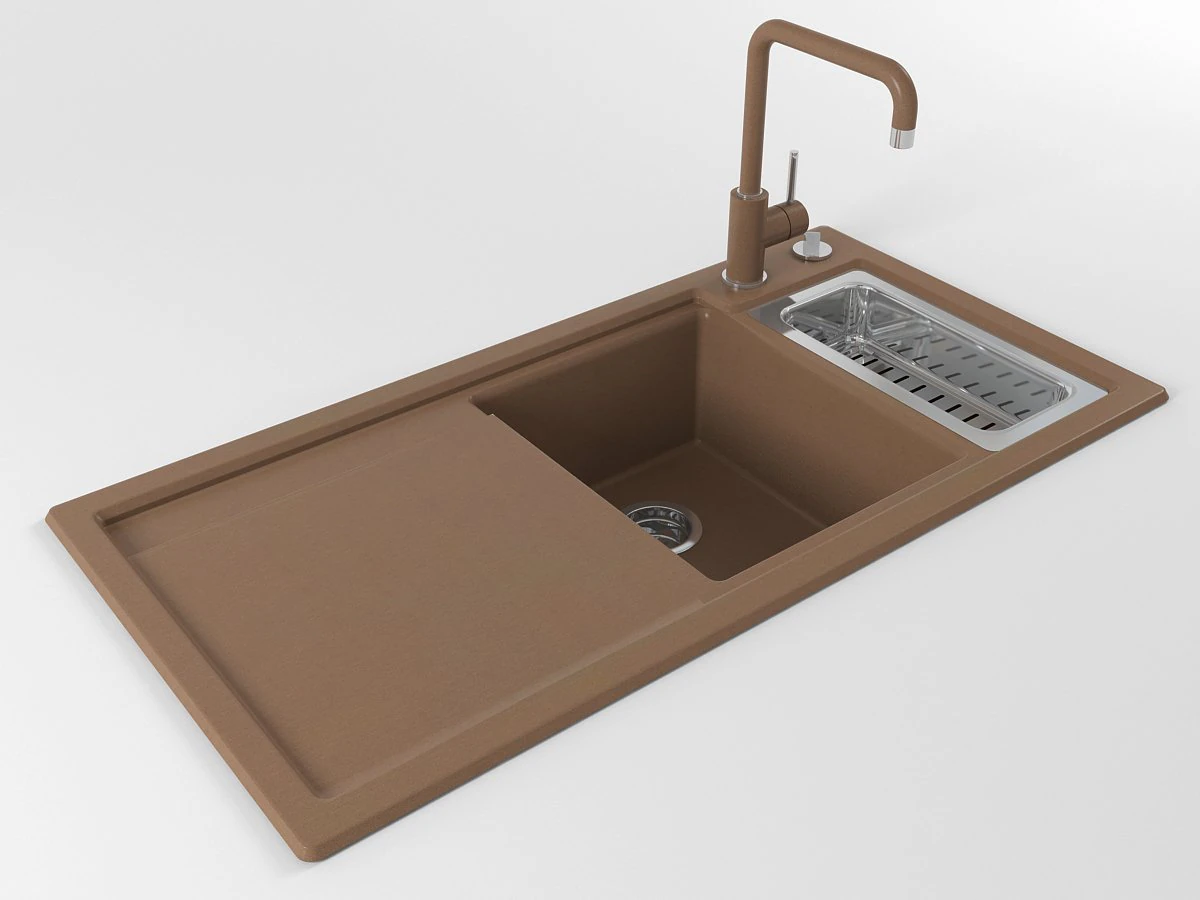 kitchen sink 07 3D Model .c4d .max .obj .3ds .fbx .stl .blend 