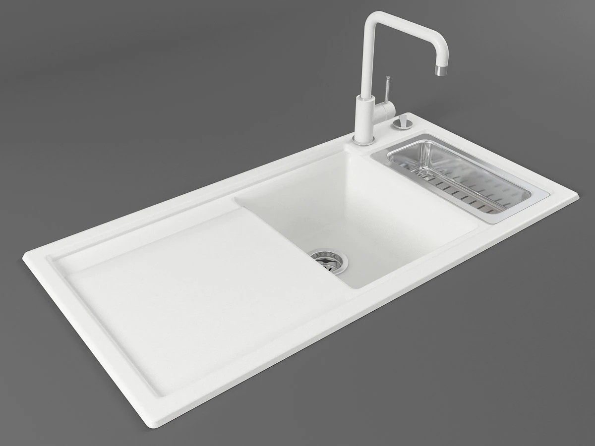 kitchen sink 08 3D Model .c4d .max .obj .3ds .fbx .stl .blend