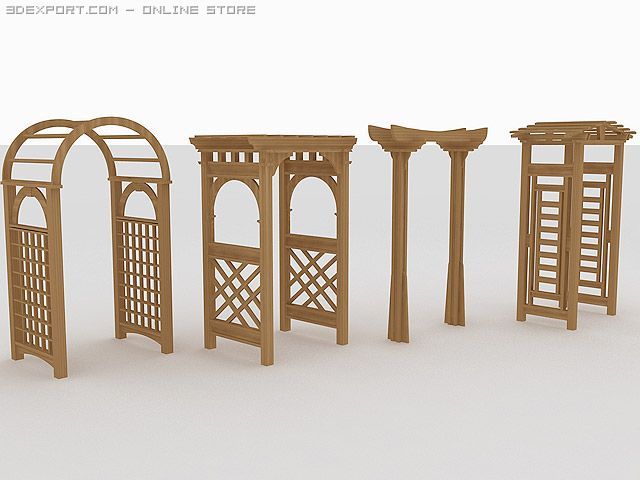arbor set1 3D 模型 .c4d .max .obj .3ds .fbx .stl .blend 