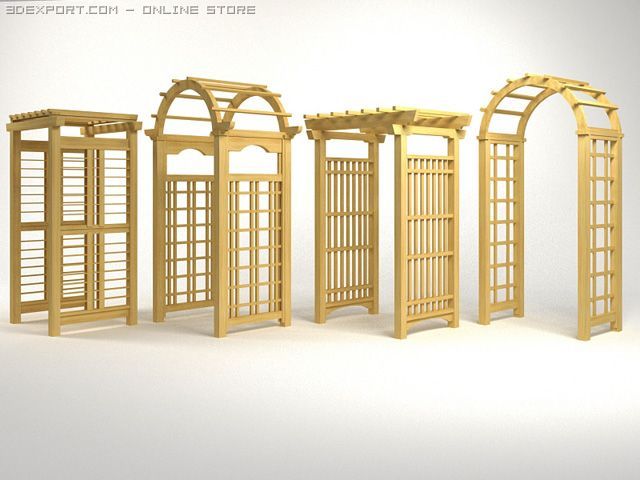 arbor trellis set2 3D 모델 .c4d .max .obj .3ds .fbx .stl .blend 