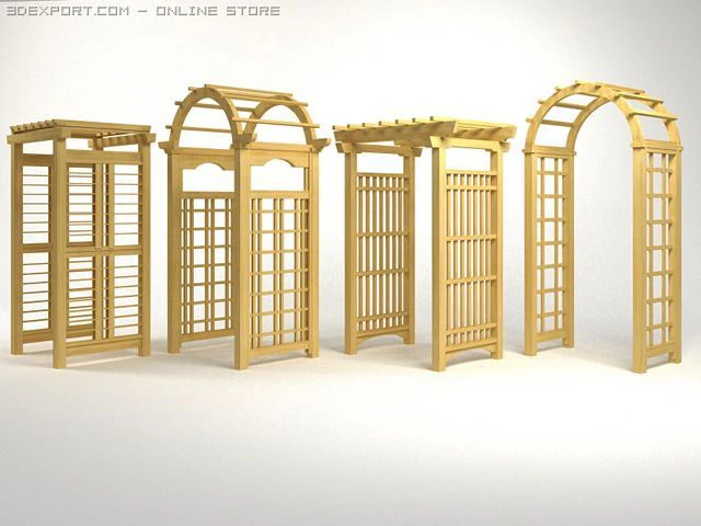 arbor trellis set2 3D Model .c4d .max .obj .3ds .fbx .stl .blend 
