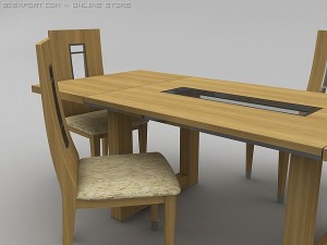 novo dining set 3D Модель