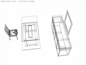 novo dining set 3D Model