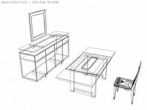 novo dining set 3D Model