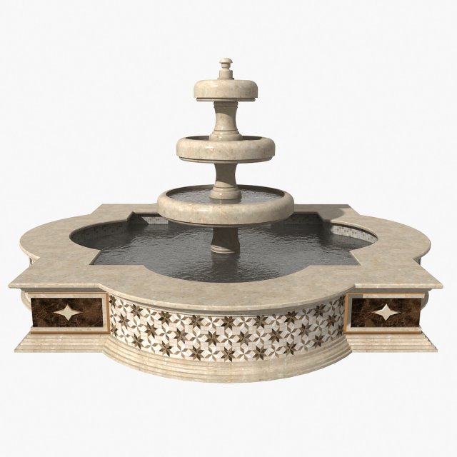 fountain 05 3D Модель .c4d .max .obj .3ds .fbx .stl .blend 