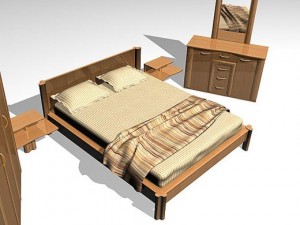 bedroom set valery 3D 모델
