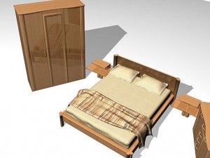 bedroom set valery 3D 모델