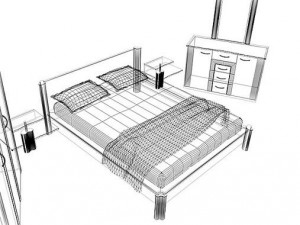 bedroom set valery 3D 모델