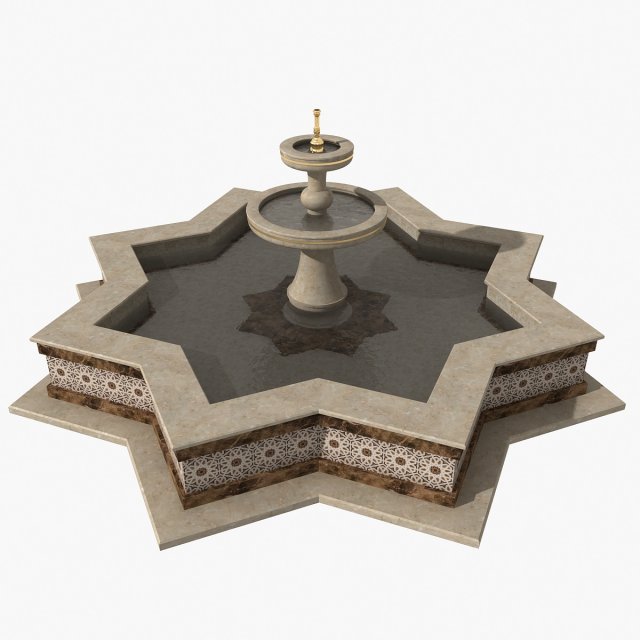 fountain 09 Model 3D .c4d .max .obj .3ds .fbx .stl .blend 