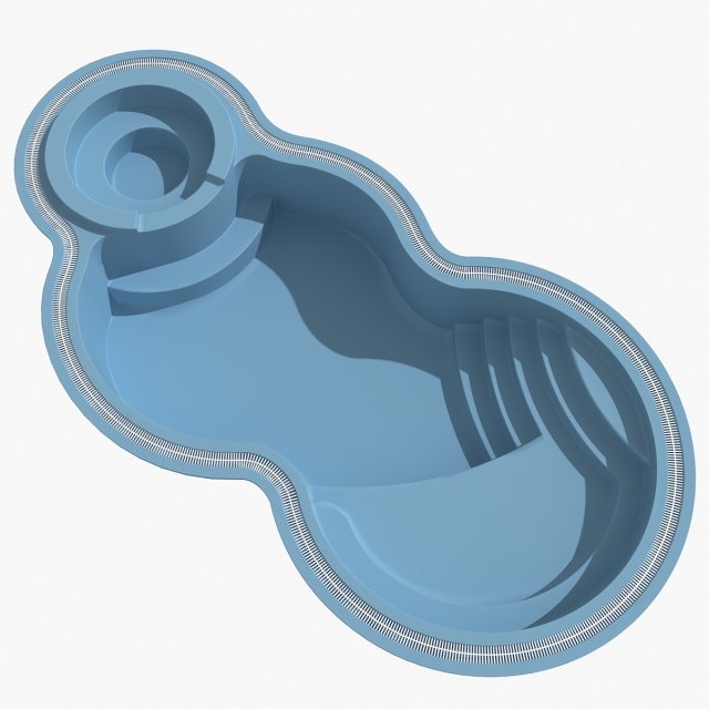 swimming pool 09 3D Model .c4d .max .obj .3ds .fbx .stl .blend 