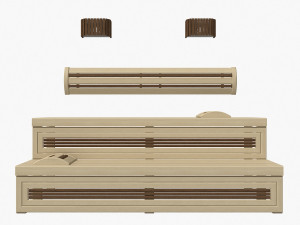 sauna bench 01 3D-Modell