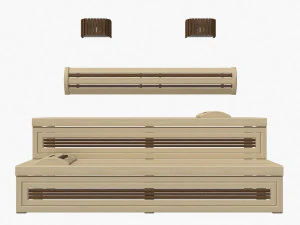 bangku sauna 01 Model 3D