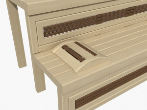 sauna bench 01 3D-Modell