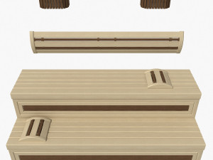sauna bench 01 3D-Modell