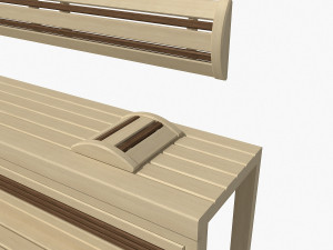 sauna bench 01 3D-Modell