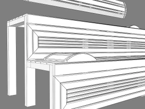 bangku sauna 01 Model 3D
