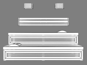 bangku sauna 01 Model 3D