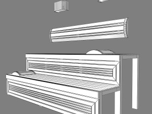 sauna bench 01 3D-Modell