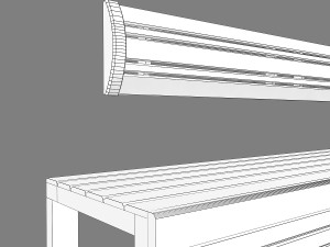 sauna bench 01 3D-Modell