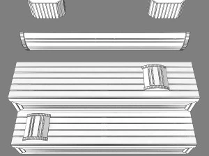 bangku sauna 01 Model 3D