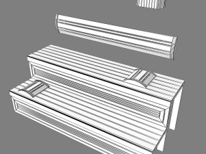 sauna bench 01 3D-Modell