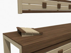 sauna bench 02 3D Model