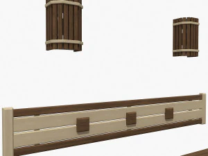 sauna bench 02 3D Model