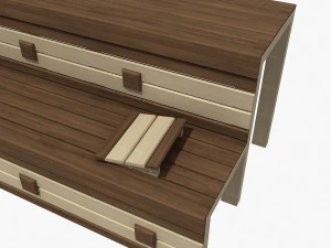sauna bench 02 3D Model