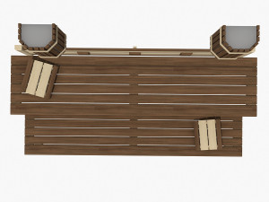 sauna bench 02 3D 模型
