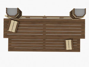 sauna bench 02 3D Model