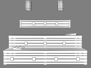 sauna bench 02 3D 模型